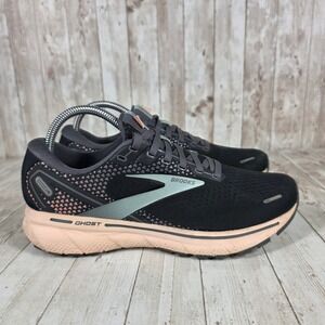 Brooks Ghost 14 Women Black Pink Running Shoes Athletic Sneakers‎ Size 8.5